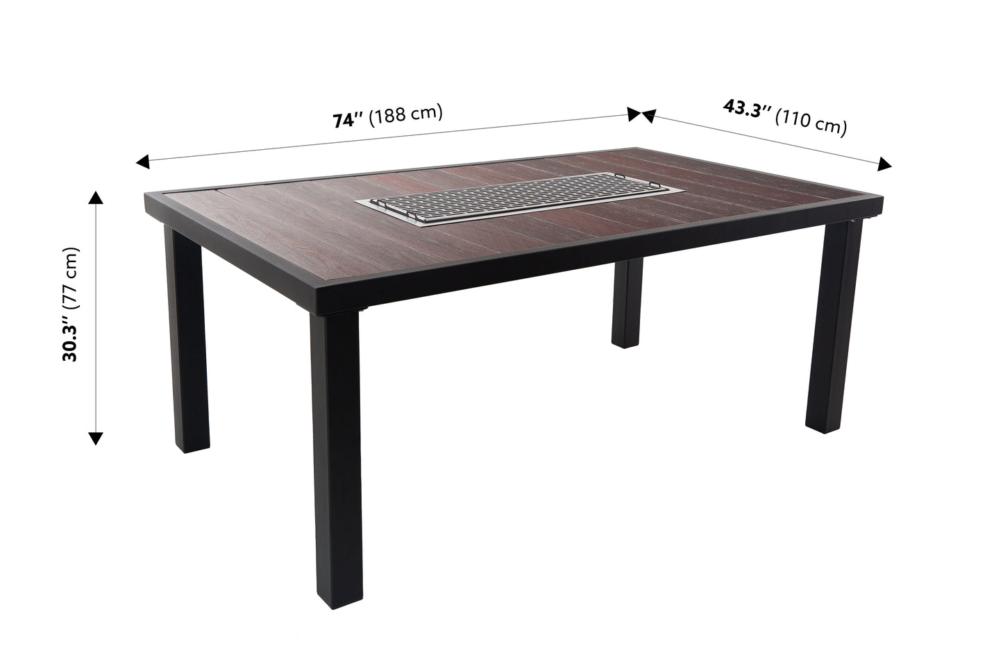 Charcoal BBQ Grill Table