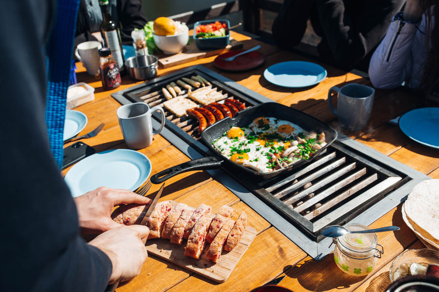 Charcoal BBQ Grill Table